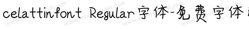 celattinfont Regular字体字体转换